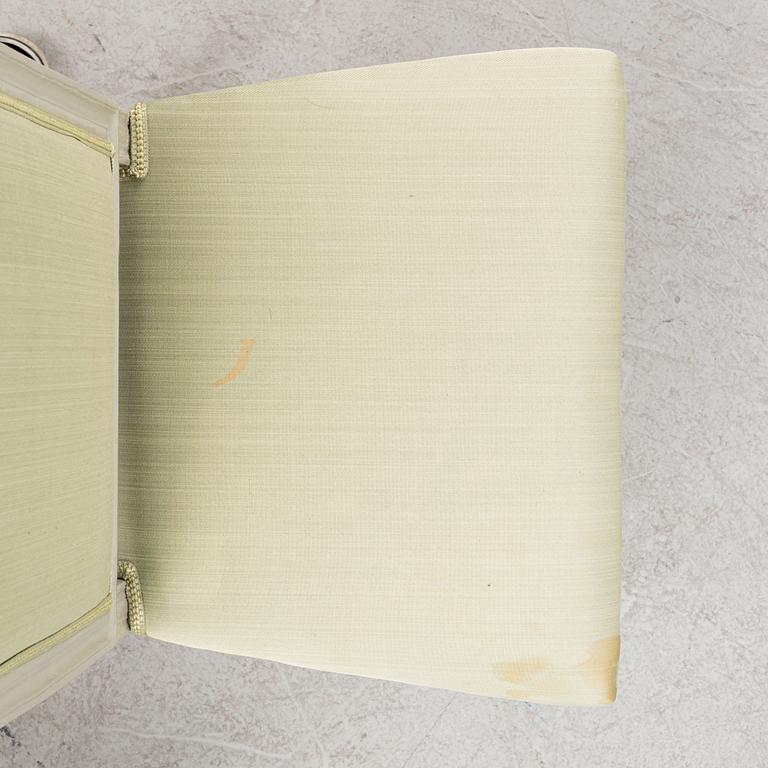 A set of five late-Gustavian chairs from Lindome, late 18th century.