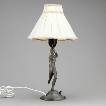 BORDSLAMPA, stjärnmetall, 1930-tal, märkt undertill.
