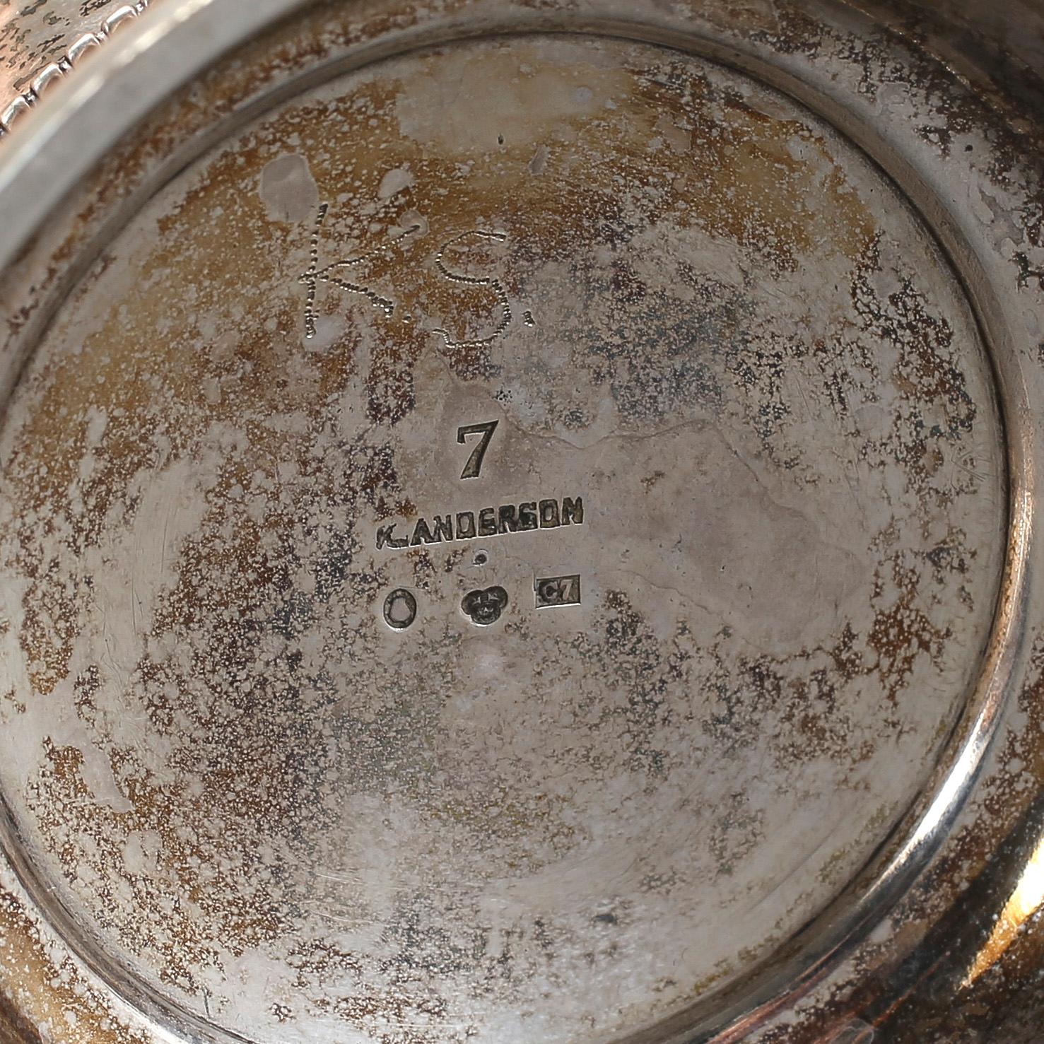 PARTI SILVER 4 delar, bl a GAB Stockholm 1907. Tot ca 490 g.