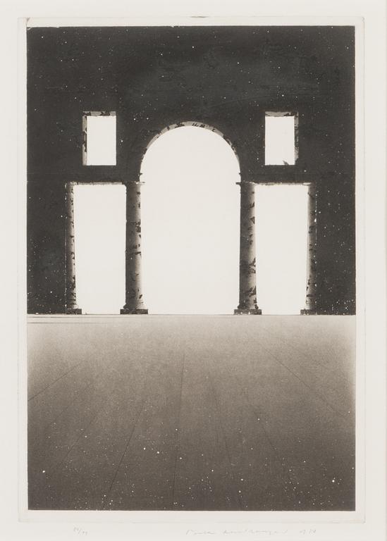 Pentti Lumikangas, akvatint och torrnål, signerad och daterad -87, numrerad 80/99.