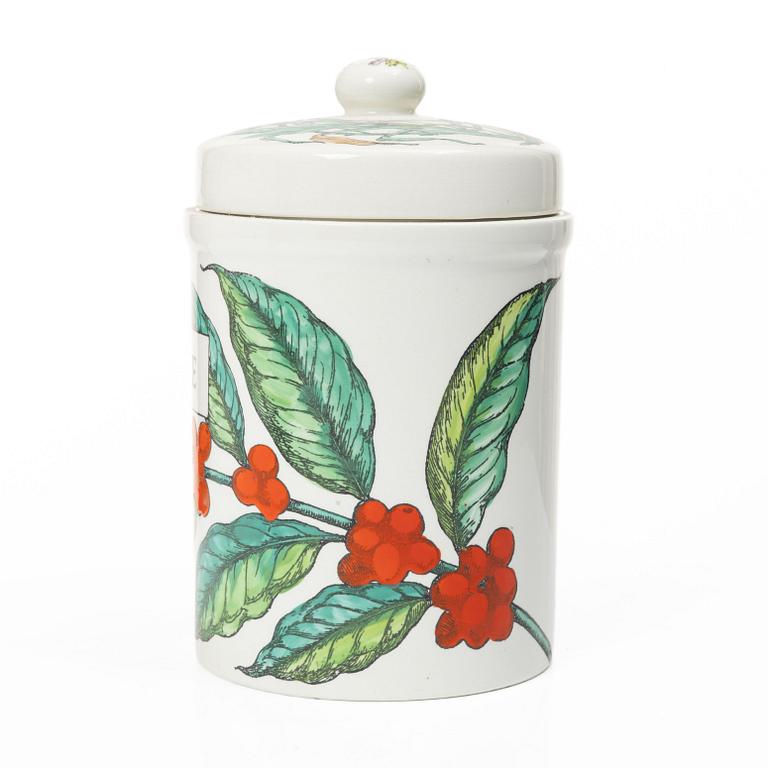 Piero Fornasetti, a lidded jar, Fornasetti, Milan, Italy.