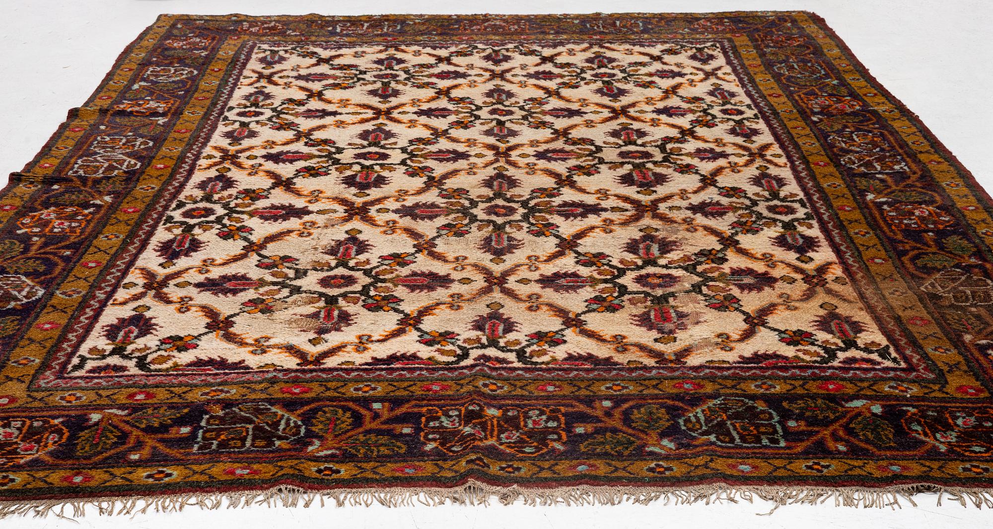 A Masulipatnam carpet, north India, c. 402 x 333 cm.
