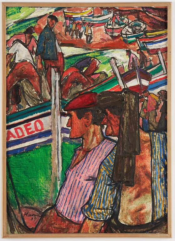 Eerik Haamer, Motif from the fishing village of Nazaré, Portugal.