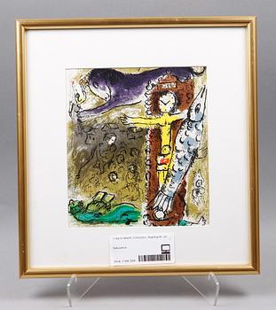Marc Chagall · MARC CHAGALL, färglitografi. Osign.