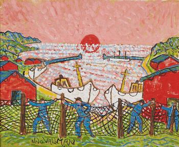 Uno Vallman, The nets are drying.