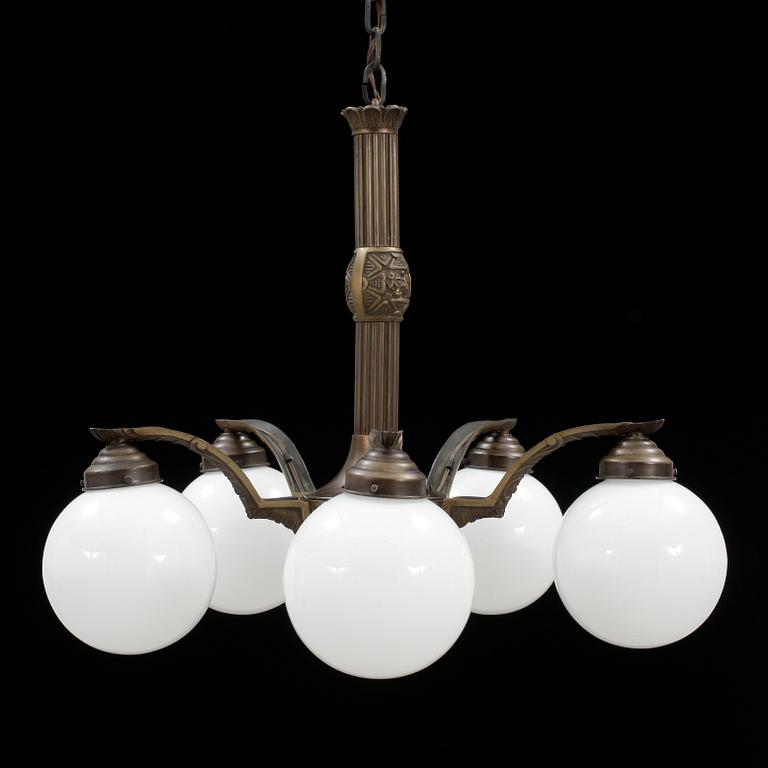 TAKLAMPA, 1920-tal. Höjd ca 52 cm.