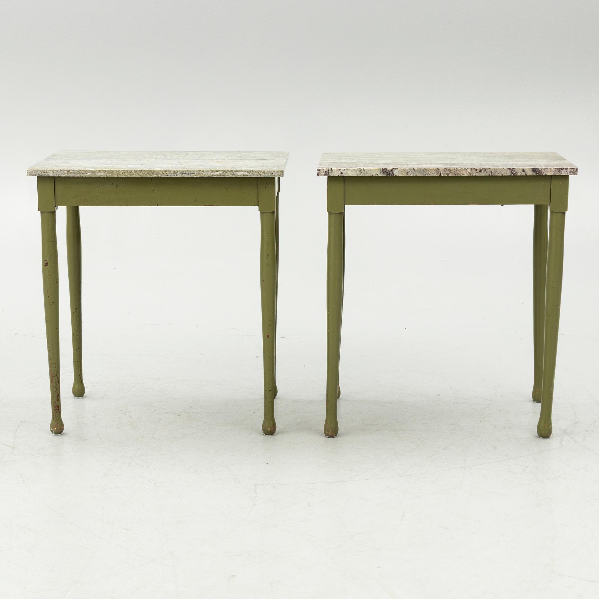 A pair of side tables, early 20th century.