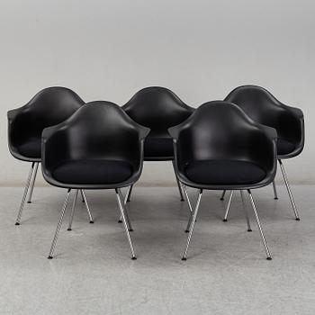 CHARLES & RAY EAMES, Five 'Plastic Armchairs', Vitra.