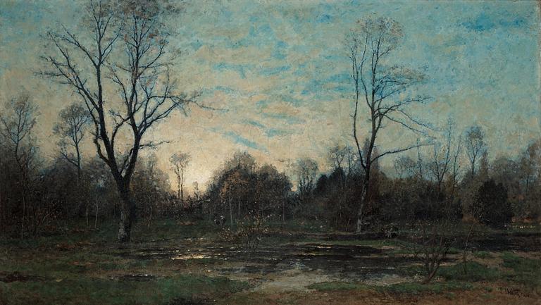 Per Ekström, The woods at dusk.