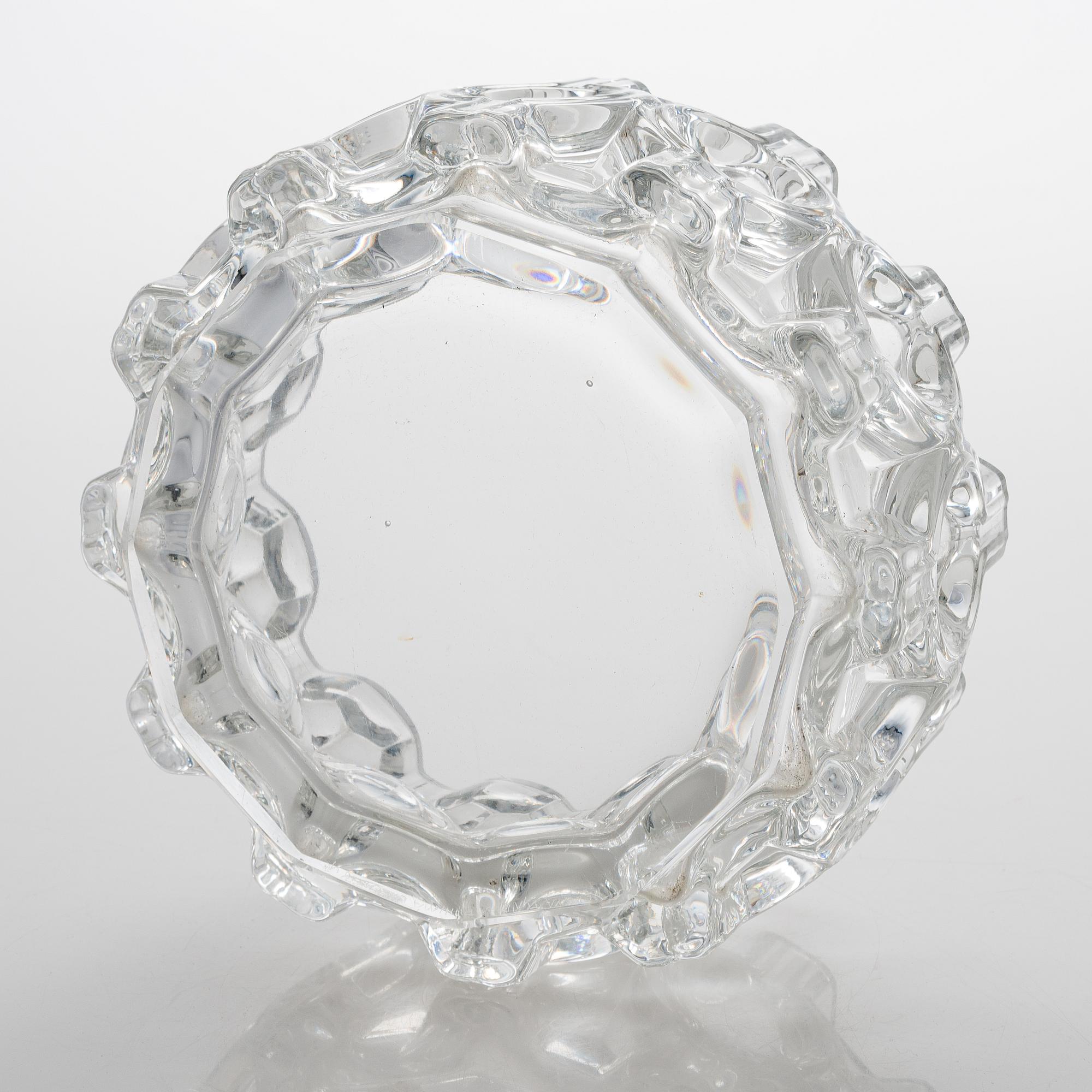 A vase "Brokadi" designed and signed 1973 by Helena Tynell Riihimäen Lasi Oy.