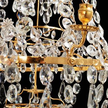 A Swedish Gustavian 1790's four-light chandelier.