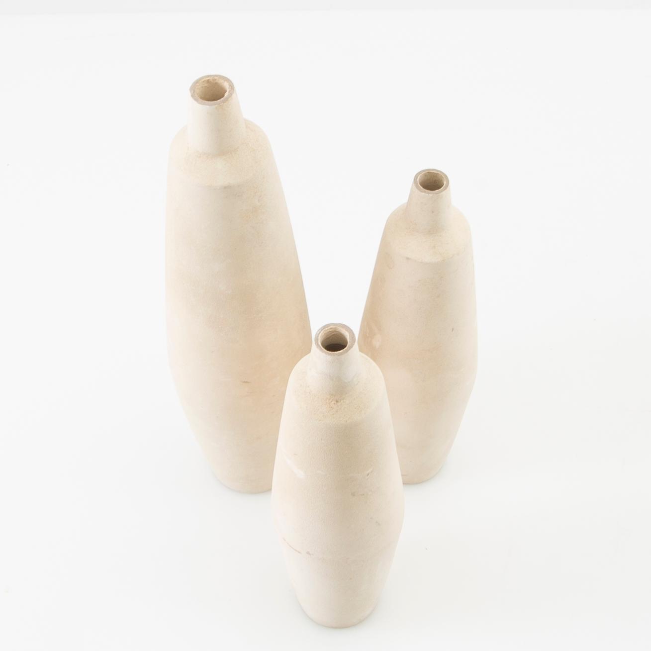 Gunnar Nylund, vases 3 pcs. Nymölle 1950s/60s, Denmark.