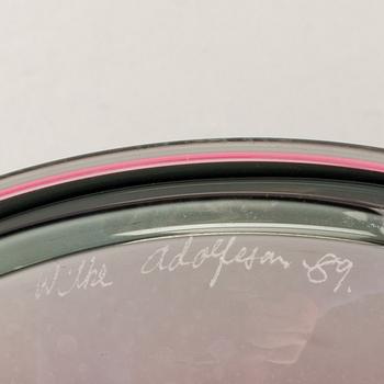 Wilke Adolfsson, bowl on foot signed and dated 89.