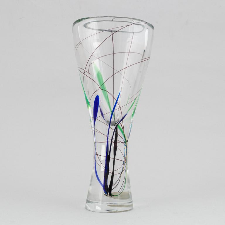 A glass vase by vicke Lindstrand,