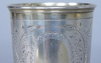 LOCKASK samt BÄGARE, silver, Sverige och England. Tot vikt 170 g.