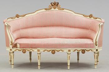 BADKARSSOFFA, gustaviansk stil, 1900-talets första hälft.