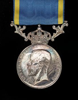 MEDALJ FÖR NIT OCH REDLIGHET, silver, Sverige 1925.
