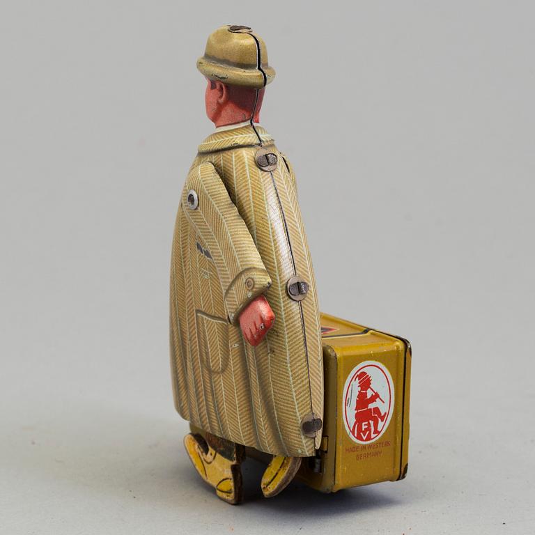 FRITZ VOIGT, man with suitcase, Germany, 1950's.