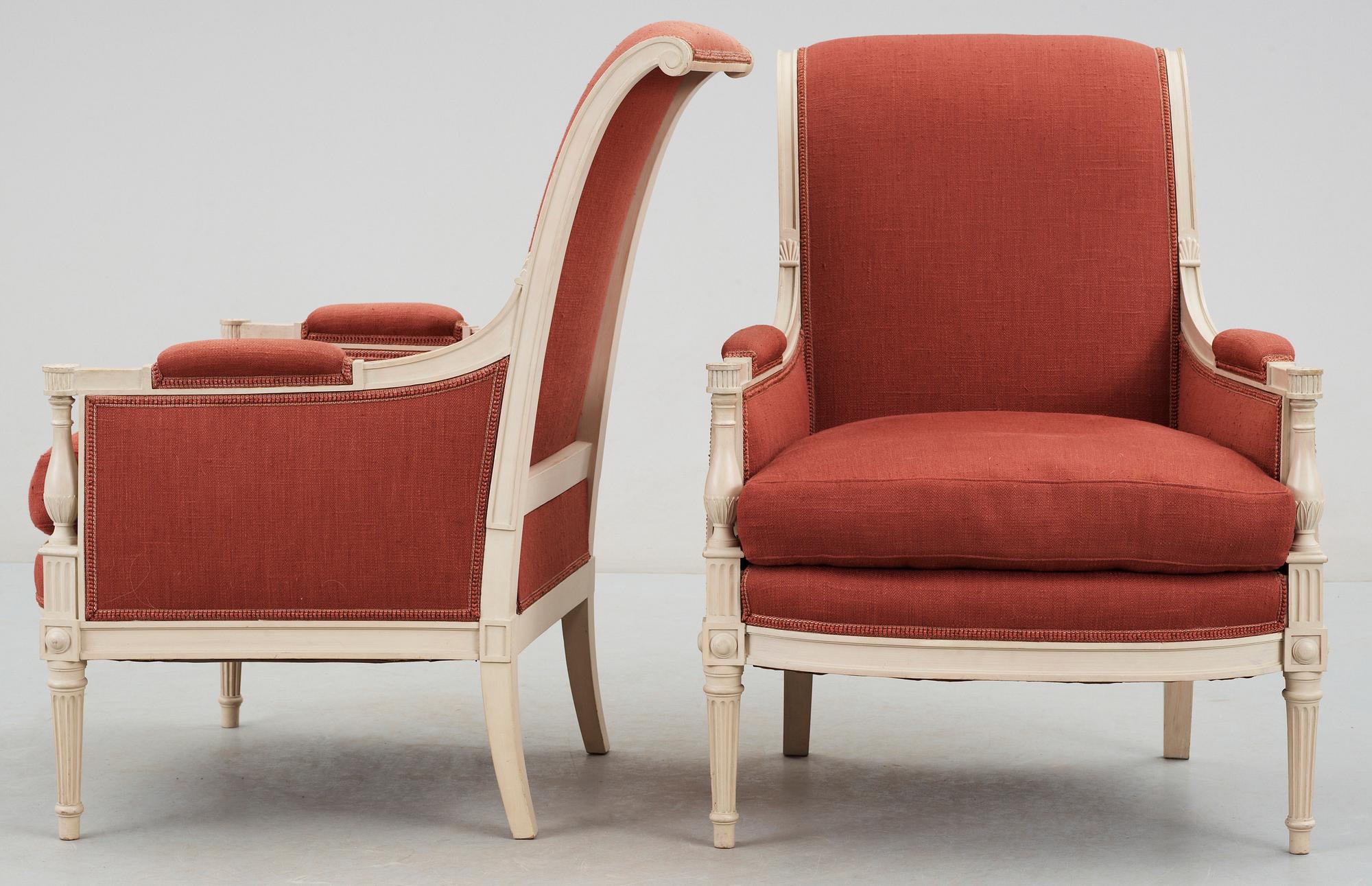 BERGERER, ett par, Directoire stil, tidigt 1900-tal.