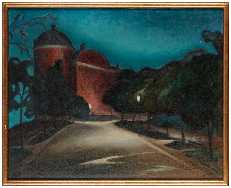 Ernst Nilsson, View over Uppsala Slott.