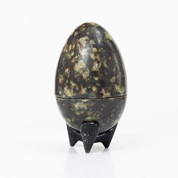 Hans Hedberg, a faience sculpture of an egg, Biot, France.