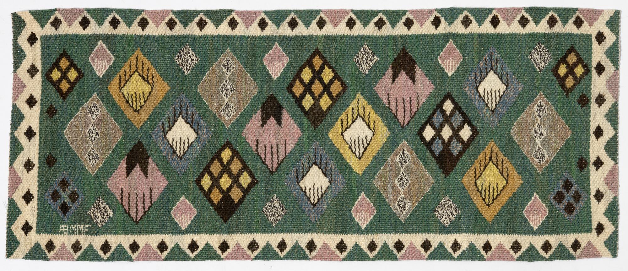 Märta Måås-Fjetterström, vävnad, "Knoppen", gobelängteknik, signerad AB MMF, ca 85 x 36 cm.