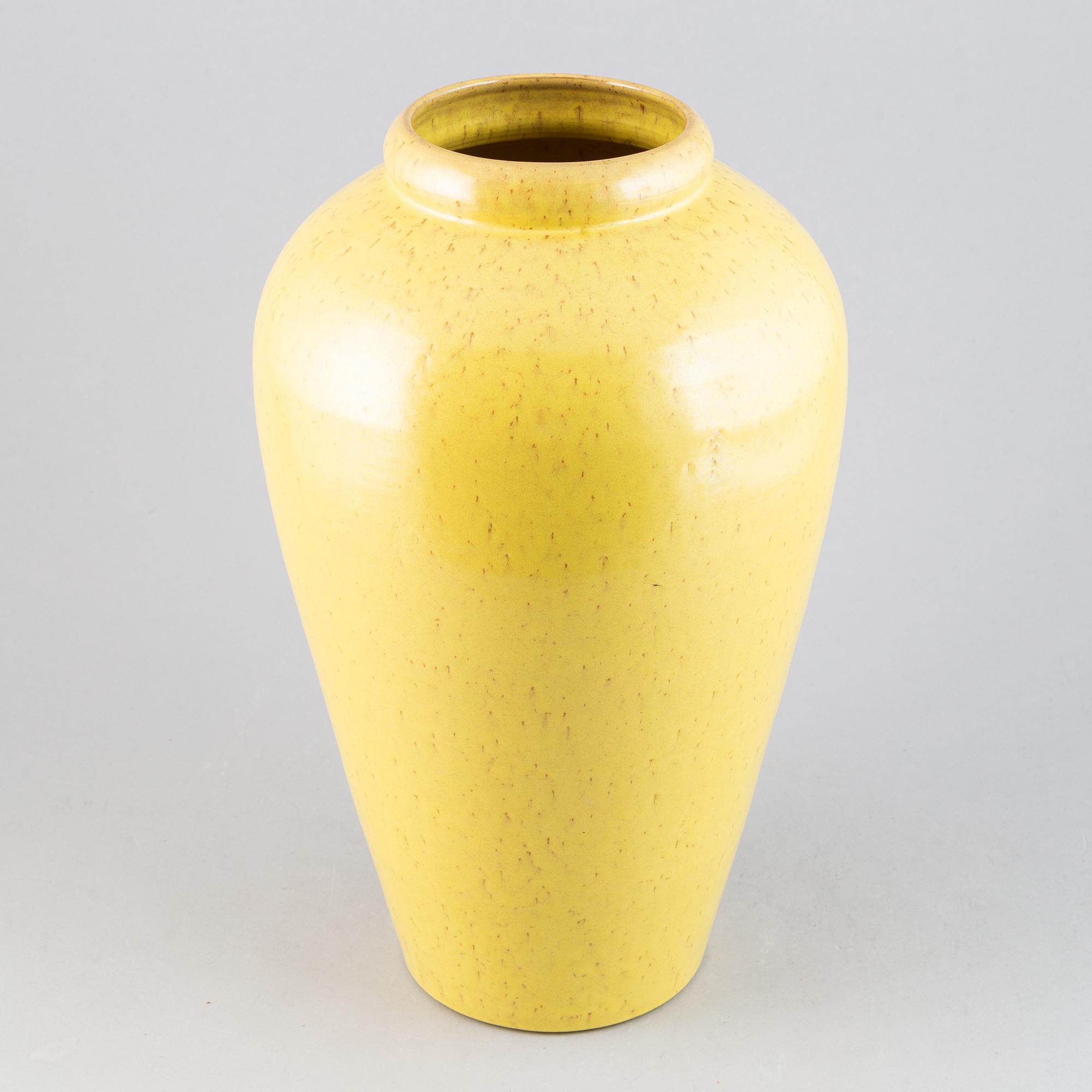 An earthenware floor vase from Nittsjö, mid 20th Century.