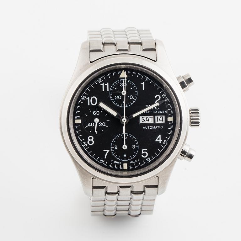 IWC, Schaffhausen, Pilot, Fliegerchronograph (T Swiss Made T), chronograph, wristwatch, 39 mm.