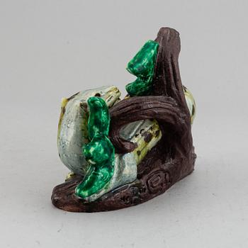 GUNNAR NYLUND, a stoneware sculpture of an ermine, Rörstrand, mid 20th century.