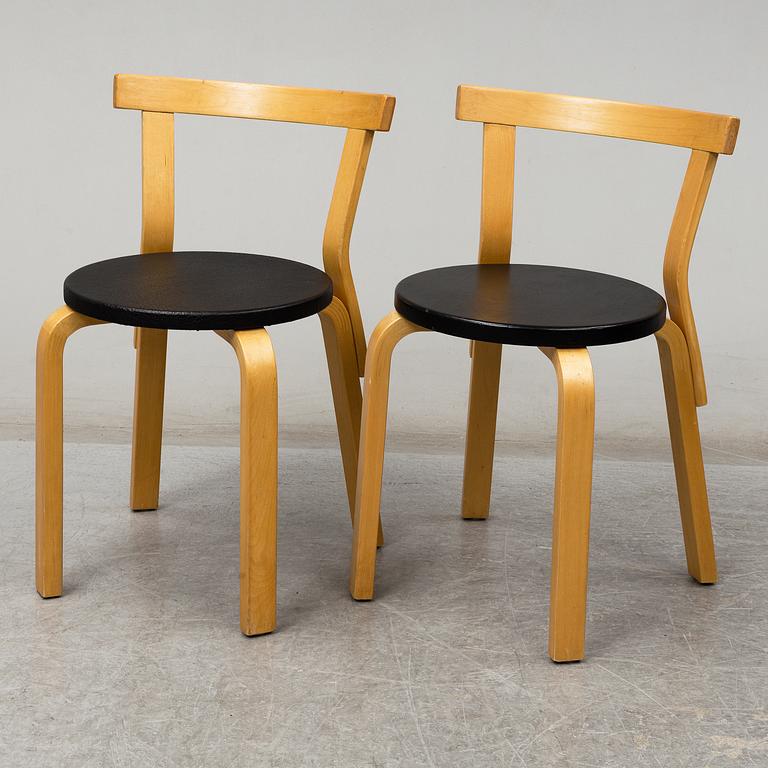 ALVAR AALTO, 5 chairs, model 68, Artek, late 20th century.