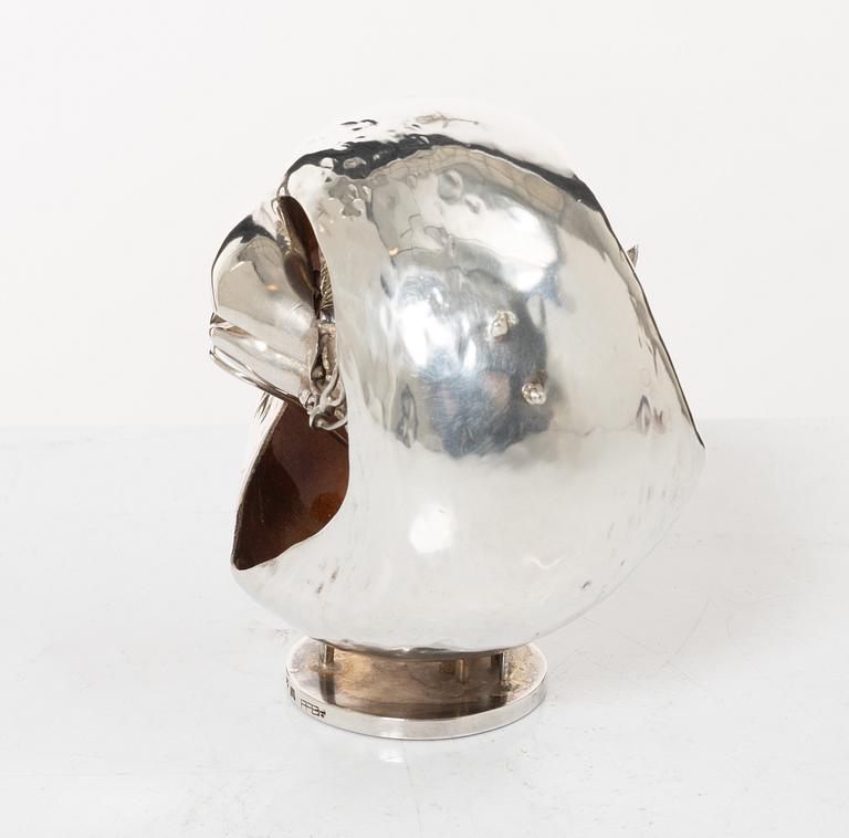 Lars Arby, A silver sculpture, mark of Lars Arby, Gothenburg, Sweden 1969.