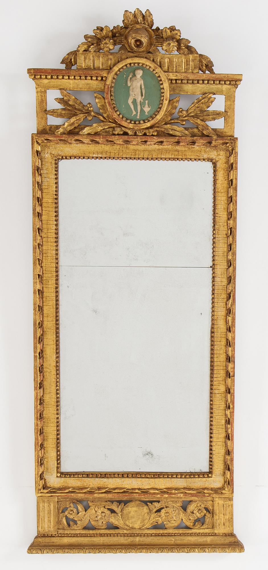 A Gustavian mirror, end of the 18th Century.