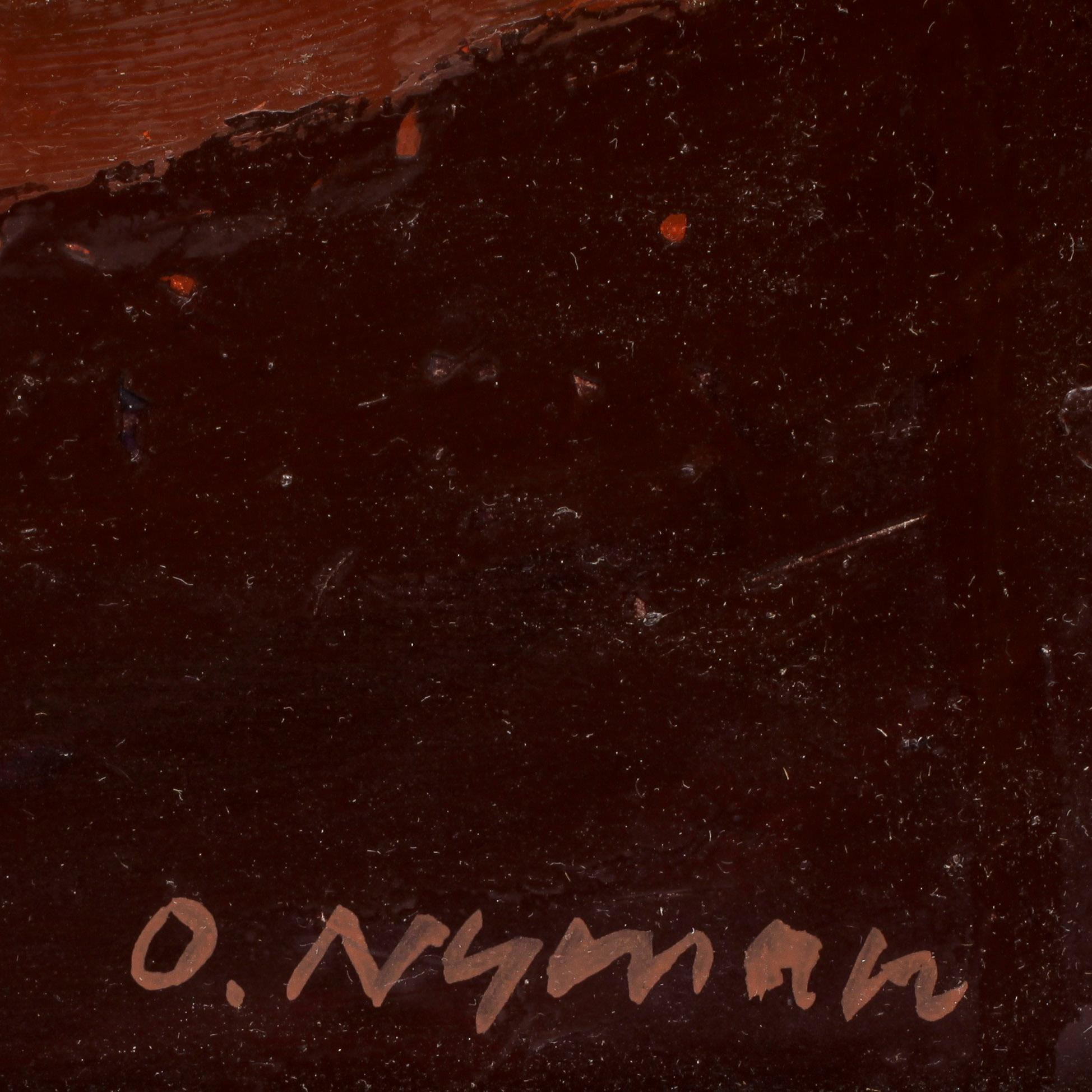 OLLE NYMAN, olja på pannå, signerad.
