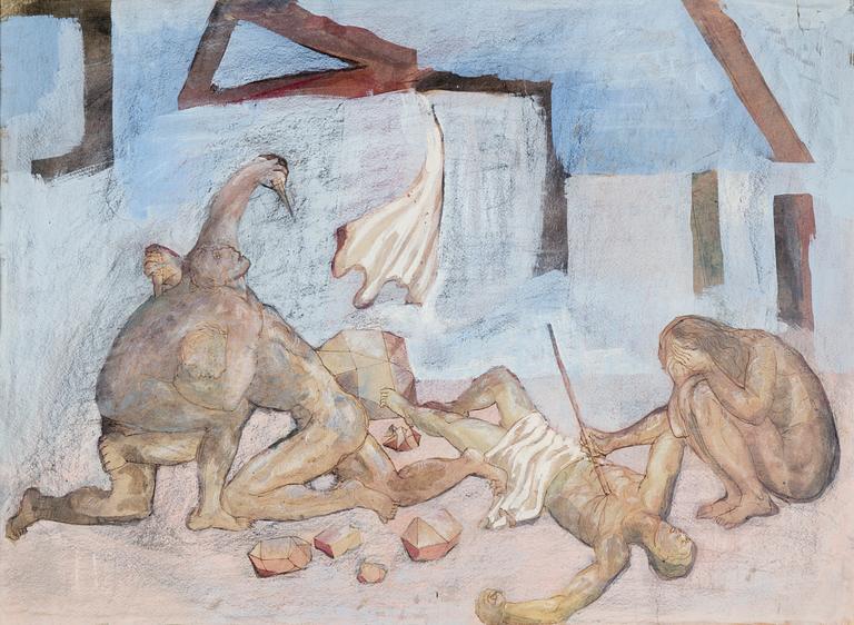 PETER WEISS, tempera på papper, 1946.