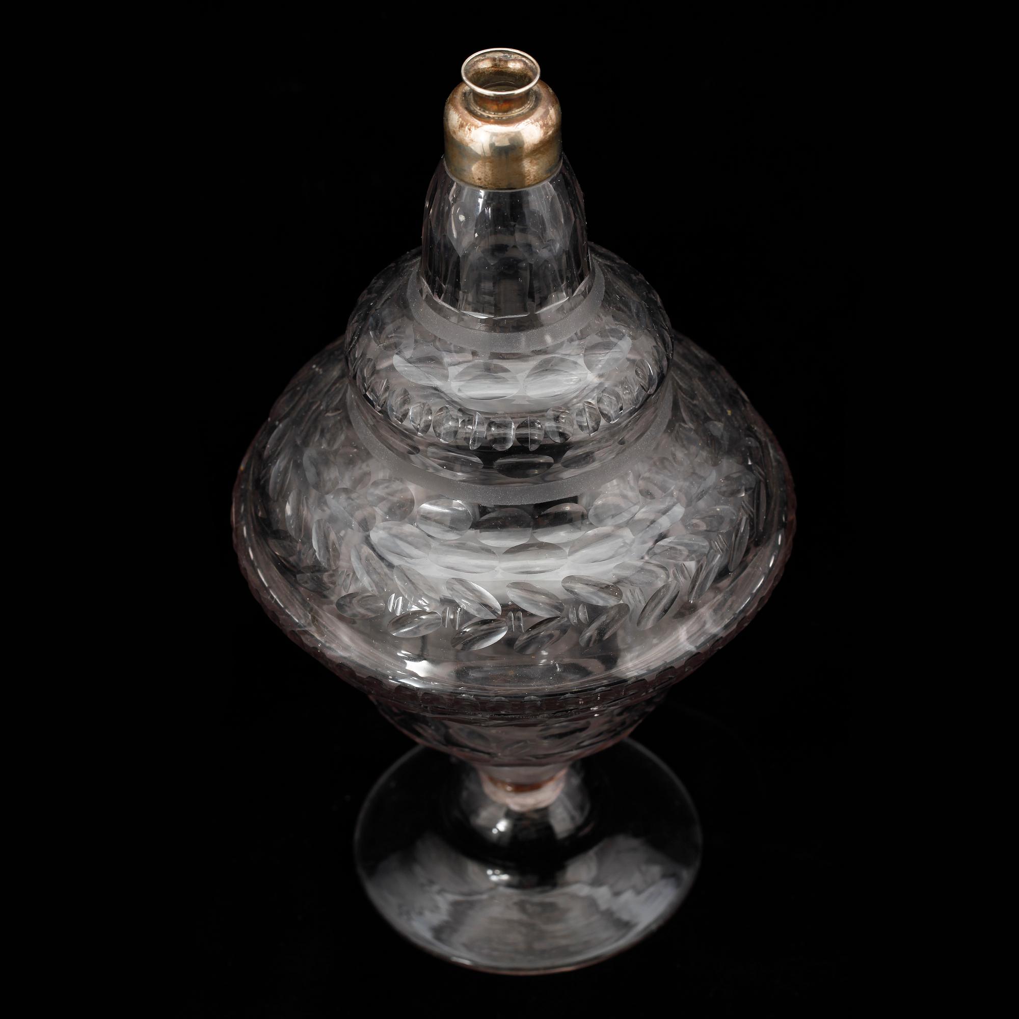 FLASKA, glas, 1700/1800-tal.