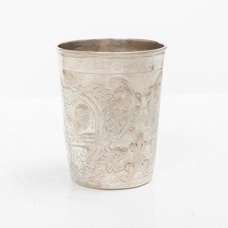 Michael Klashin, bägare, silver, Moskva 1747. Rokoko.