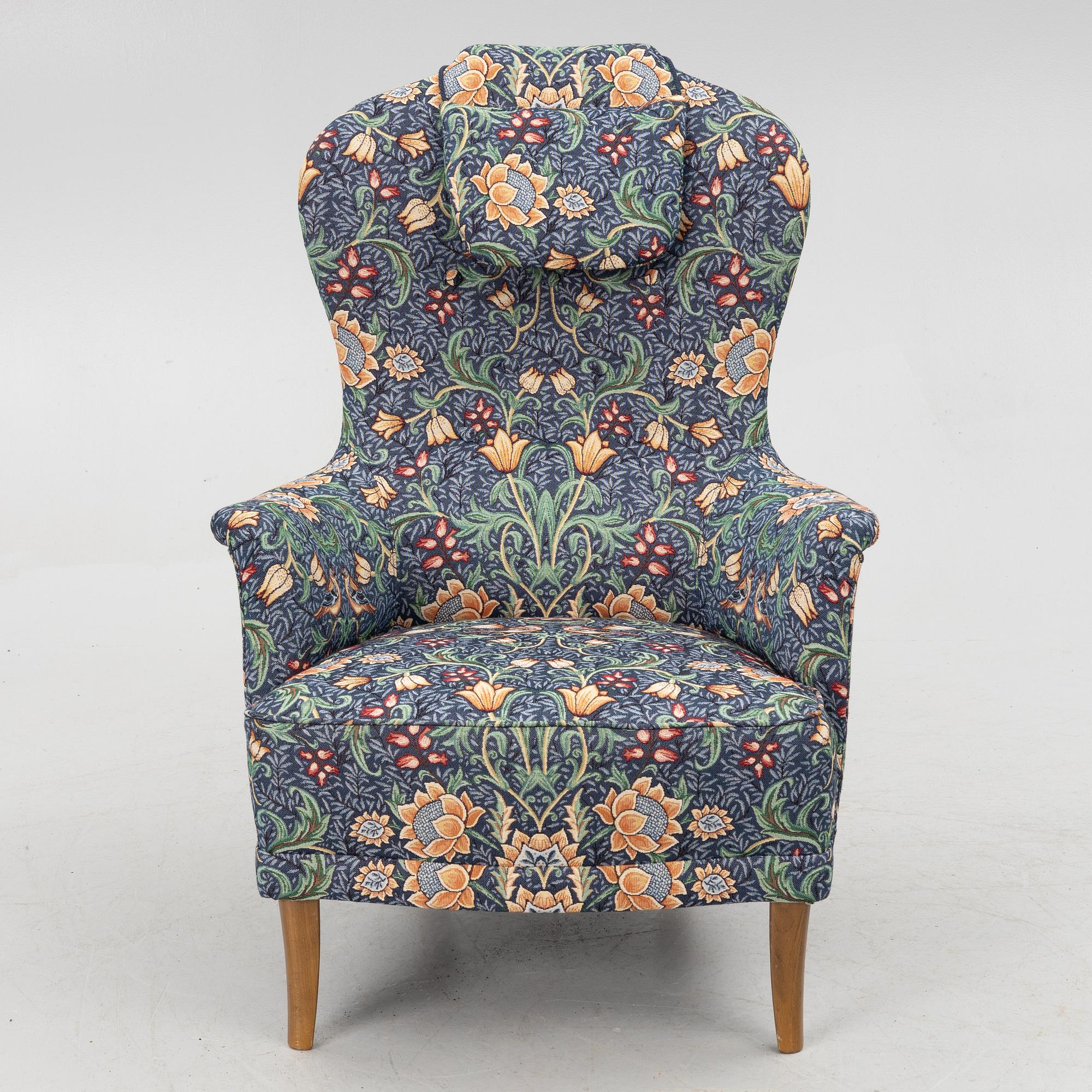 Carl Malmsten, a 'Farmor' armchair, AB. O.H. Sjögren, Tranås, 1987.