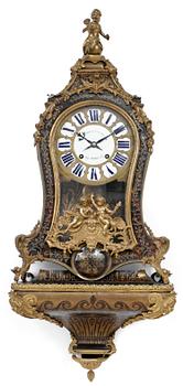 A Régence bracket clock marked Charles Voisin A Paris.