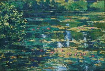 797. Gerhard Nordström, "Motiv från Claude Monets trädgård i Giverny".