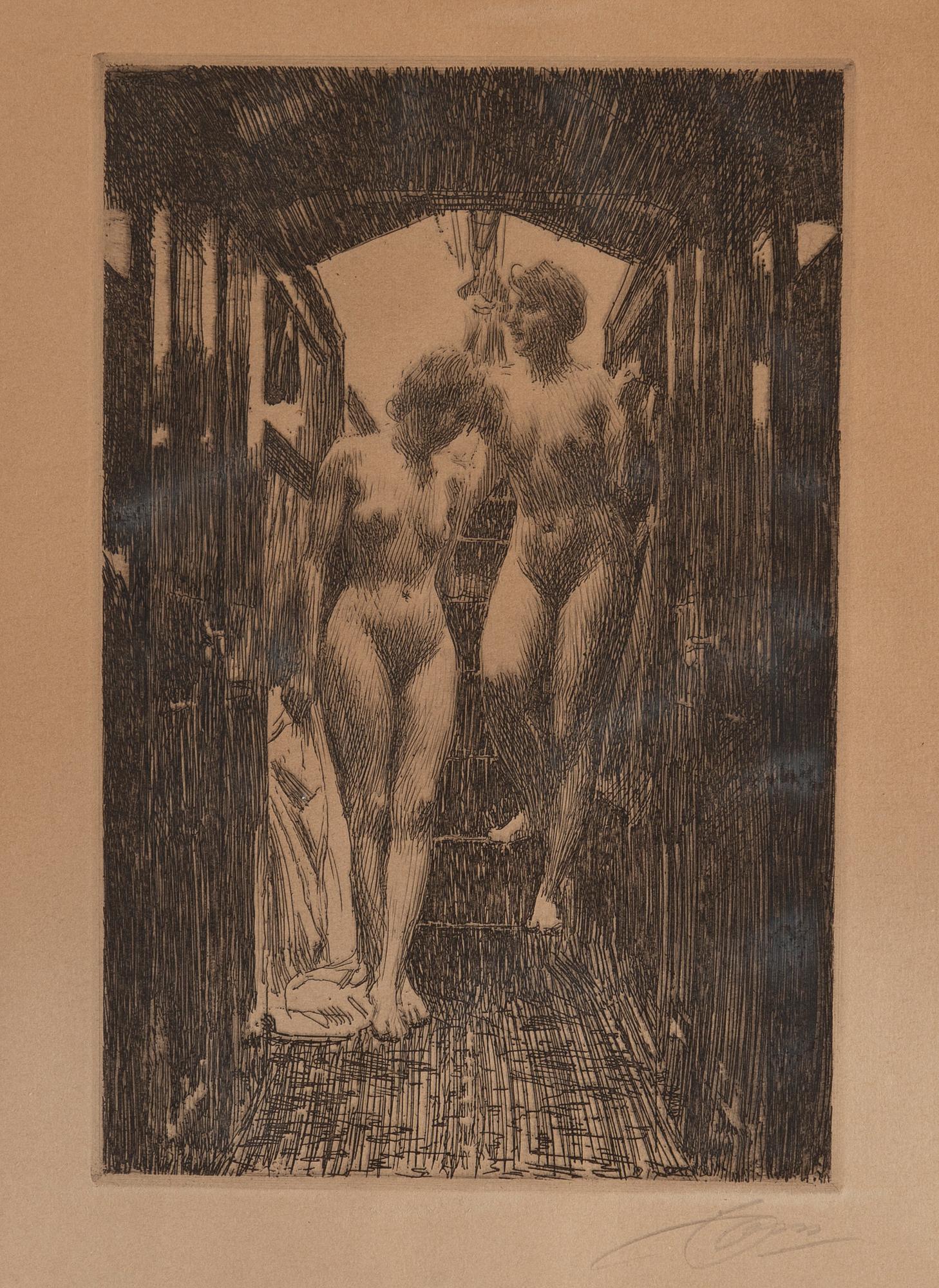 ANDERS ZORN, etsning, 1917, signerad med blyerts.