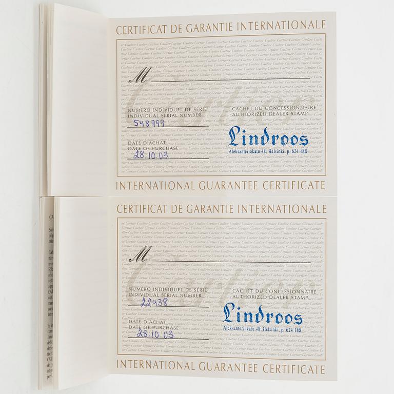 Cartier, pennor, 2 st, "must de Cartier".