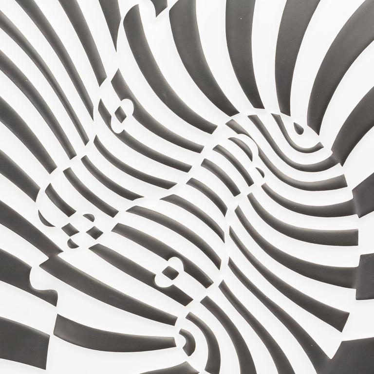 VICTOR VASARELY,  signed and numbered porcelain wall plaque.