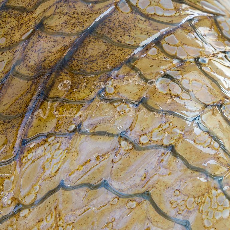 Oiva Toikka, a 'Summer Grouse' glass bird, signed O. Toikka Nuutajärvi.