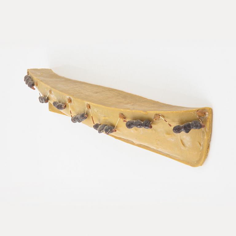 Ulf Rollof, wax and mixed media, signed and dated -90.