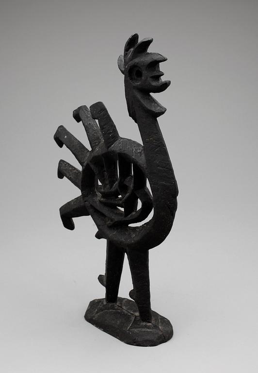 OLLE HERMANSSON, skulptur, gjutjärn, Husqvarna Vapenfabriksaktiebolag, 1960-tal.