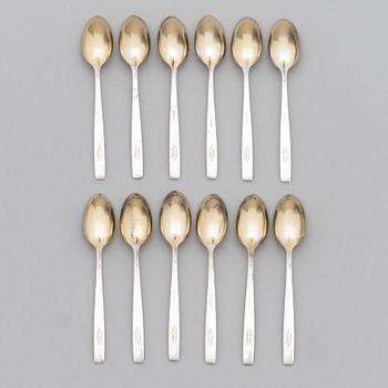 Bertel Gardberg, a set of 12 new silver 'Carelia' spoons for Hackman.