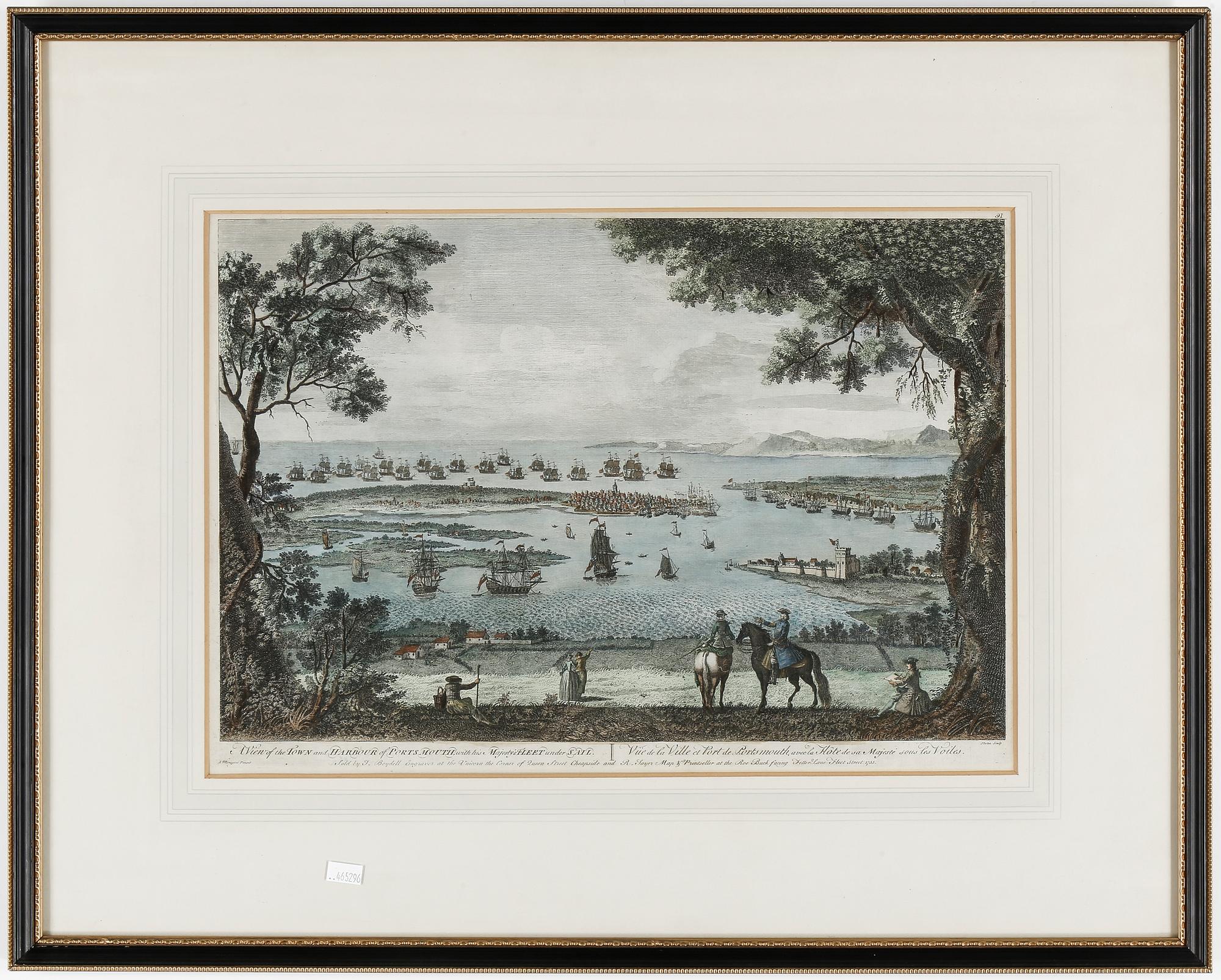 KOPPARSTICK, 2 st, kolorerade, Paulus Constantijn la Fargue, Nederländerna, 1800-tal.