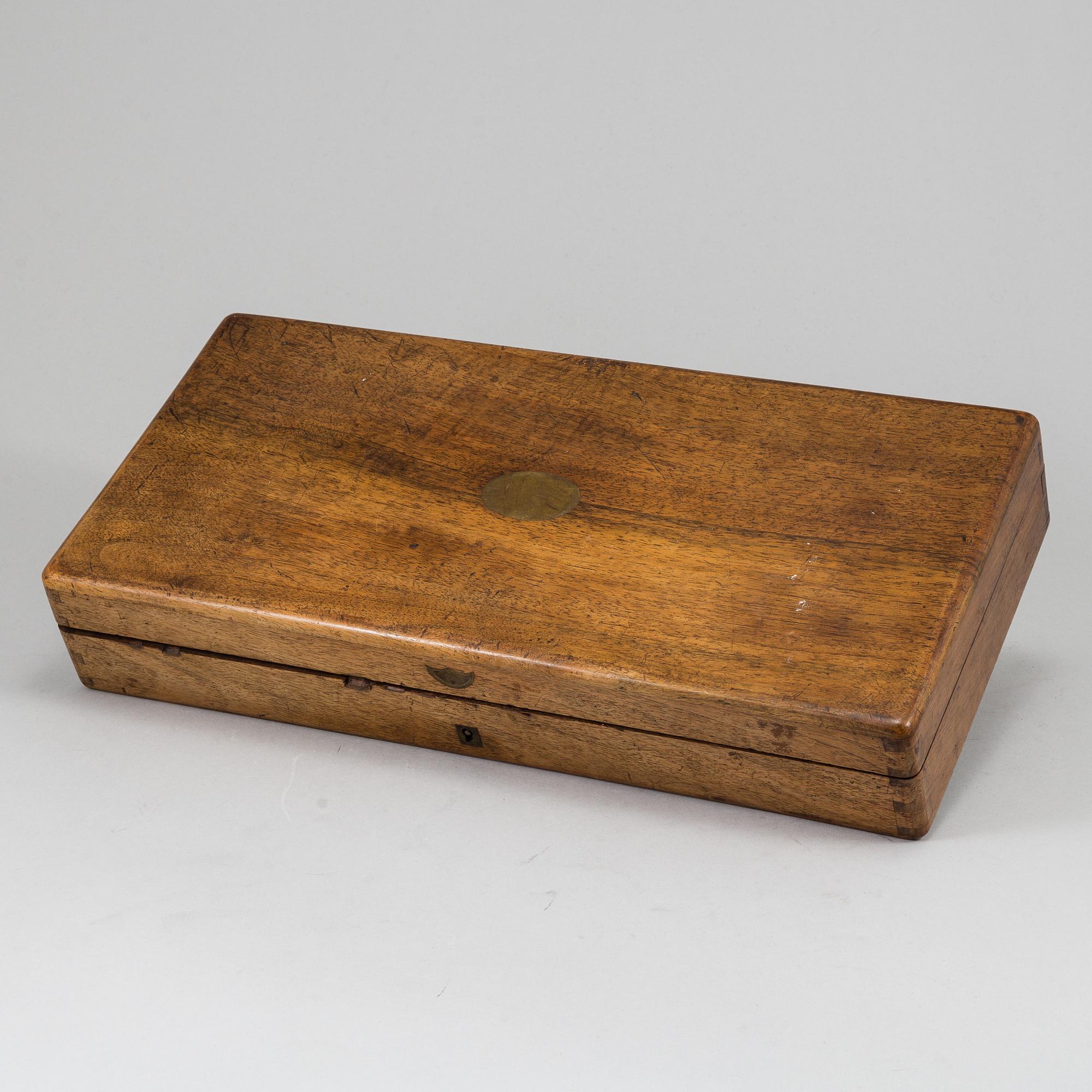 A 1840's French cased percussion pistols marked: Mre Rle de Maubeuge.