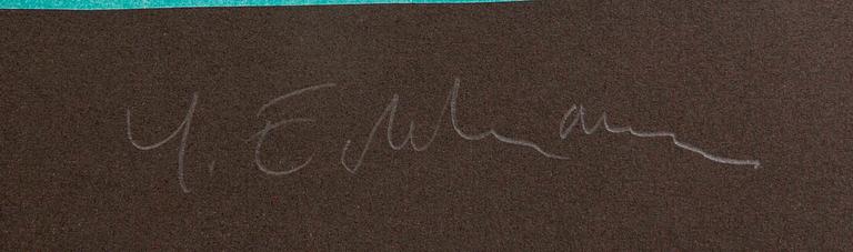 Yrjö Edelmann, färglitografi, signerad, HC-upplaga.