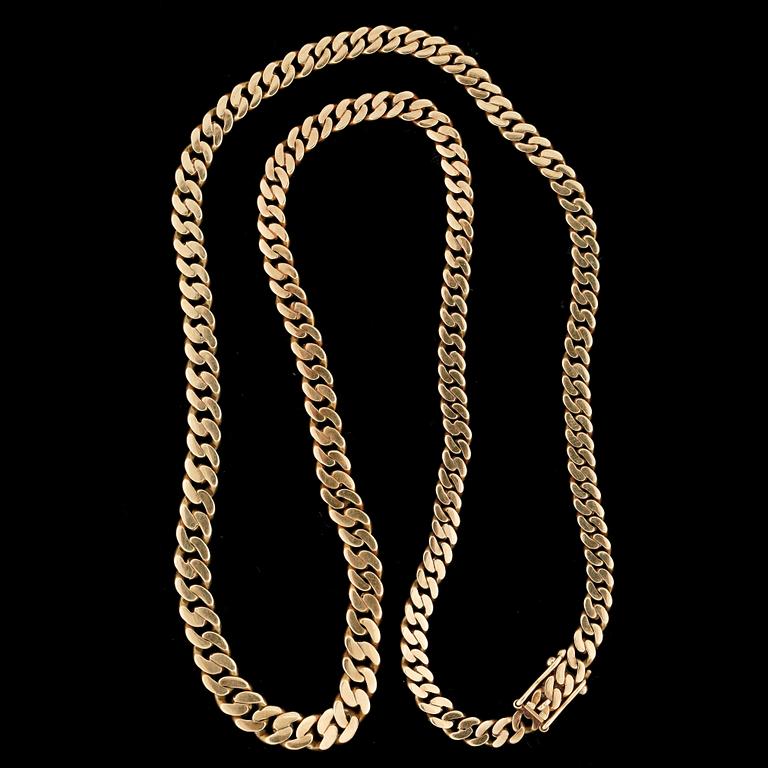 HALSKEDJA, guld 14k, 1900-tal. Vikt ca 15 gram.